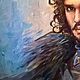 Заказать Джон Сноу_Jon Snow. Картина маслом портрет по фото Подарок  23 февраля. Anna&Elizaveta Mokritskie (Picture). Ярмарка Мастеров. . Картины Фото №3