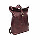 Order  Leather Women's Burgundy Ruth Mod Backpack Bag SR34t-682. Natalia Kalinovskaya. Livemaster. . Backpacks Фото №3