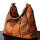 Bag-bag made of genuine leather Patchwork red-brown, Sacks, Bordeaux,  Фото №1
