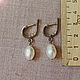 Earrings with natural silver pearls. Earrings. Bone and Stone, Runes and Amulets. My Livemaster. Фото №5