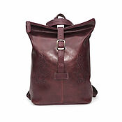 Сумки и аксессуары handmade. Livemaster - original item Backpacks: Leather Women`s Burgundy Ruth Mod Backpack Bag SR34t-682. Handmade.