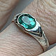 Handmade Emerald ring. 925 sterling silver. Rings. Bauroom - vedic jewelry & gemstones (bauroom). My Livemaster. Фото №5