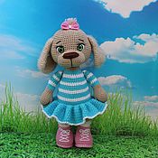 Куклы и игрушки handmade. Livemaster - original item knitted toy: Dog Mila. Handmade.