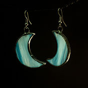 Украшения handmade. Livemaster - original item Blue Months Earrings (e-014-02). Handmade.
