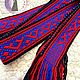 Order Ornamental blue-red belt. ЛЕЙЛИКА - пояса и очелья для всей семьи. Livemaster. . Belts and ribbons Фото №3