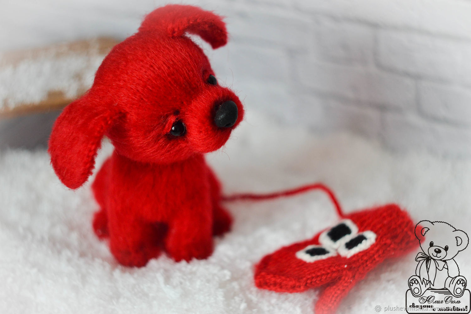 собака из варежки. вязаная собачка. собачка тобик из чебурашки. щенок из варежки. собачка из варежки.