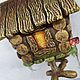 Избушка на курьих ножках елочная игрушка папье-маше. Елочные игрушки. Бумажные истории (папье-маше). Ярмарка Мастеров.  Фото №4