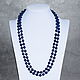 Long beads natural stone lapis lazuli, Beads2, Moscow,  Фото №1