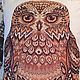Embroidered pillow - toy "Owl". Pillow. Mashkin stuff. Online shopping on My Livemaster.  Фото №2