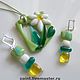 A set of jewelry made of glass Breath of spring! fusing Glass. Jewelry Sets. MyFusedGlass. My Livemaster. Фото №6