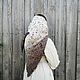 Women's cotton Cappuccino shawl. Shawls1. ZanKa. My Livemaster. Фото №4