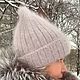 Мастер класс по вязанию Женская шапка бини из пуха норки с отворотом. Мастер-классы. Перчатки, митенки, мастер классы (HelenMiniola). Интернет-магазин Ярмарка Мастеров.  Фото №2