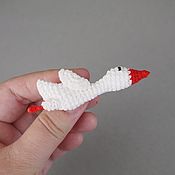 Украшения handmade. Livemaster - original item Brooch-pin: Brooch flying goose.. Handmade.