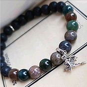 Blueberry bracelet, amethyst, silver