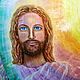 Round painting 'Rainbow Radiance of Divine Love' Jesus. Pictures. Picture&miniature lacquer painting. Online shopping on My Livemaster.  Фото №2