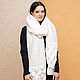 Voluminous white scarf with a pattern. Scarves. SHAPAR - knitting clothes. Online shopping on My Livemaster.  Фото №2
