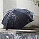Зонт с расписным куполом и расписной ручкой НОЧЬ. Зонты. Umbrella Fine Art зонты с росписью. Ярмарка Мастеров.  Фото №5