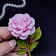 Брошь роза из полимерной глины оригинальный подарок девушке. Брошь-игла. Сказка - броши и серьги ручной работы. Ярмарка Мастеров.  Фото №4