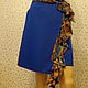  Skirt with a smell blue short with a flounce short. Skirts. Galina Belokon. Online shopping on My Livemaster.  Фото №2