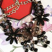 Винтаж handmade. Livemaster - original item Flower Necklace (Italy). Handmade.