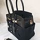 Заказать Джинсовая-кожаная сумка a'la  Birkin 30. Handmade. Magic denim in art. Ярмарка Мастеров. . Классическая сумка Фото №3