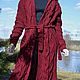 cardigans: Knitted cardigan with diamonds and a hood in the color Bordeaux over, Cardigans, Yoshkar-Ola,  Фото №1
