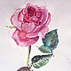 Watercolor. Watercolor miniature. Flowers. Rose. Pictures. ArtShipilina. Online shopping on My Livemaster.  Фото №2