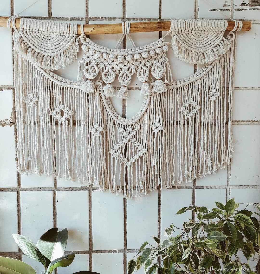 Макраме схемы плетения панно в стиле бохо