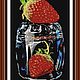 Kit embroidery with beads ' Strawberries in a glass !', Embroidery kits, Ufa,  Фото №1