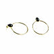Earrings with onyx, gold earrings with black onyx, earrings gift, Earrings, Moscow,  Фото №1