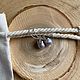 Серебряные серьги кольца с серым жемчугом, Серьги классические, Санкт-Петербург,  Фото №1
