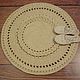 Carpets for the home: a round rug made of Provence cord in openwork. Floor mats. knitted handmade rugs (kovrik-makrame). Online shopping on My Livemaster.  Фото №2