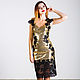 Golden dress with black lace, Dresses, Astrakhan,  Фото №1