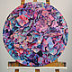 Painting 'Pink hydrangea', oil on canvas D60cm, Pictures, Moscow,  Фото №1