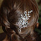 White wedding hair piece the bride's hairstyle, Hair Decoration, Moscow,  Фото №1