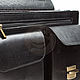 Men's leather briefcase Prestige black. Men\'s bag. Russian leather Guild. Online shopping on My Livemaster.  Фото №2
