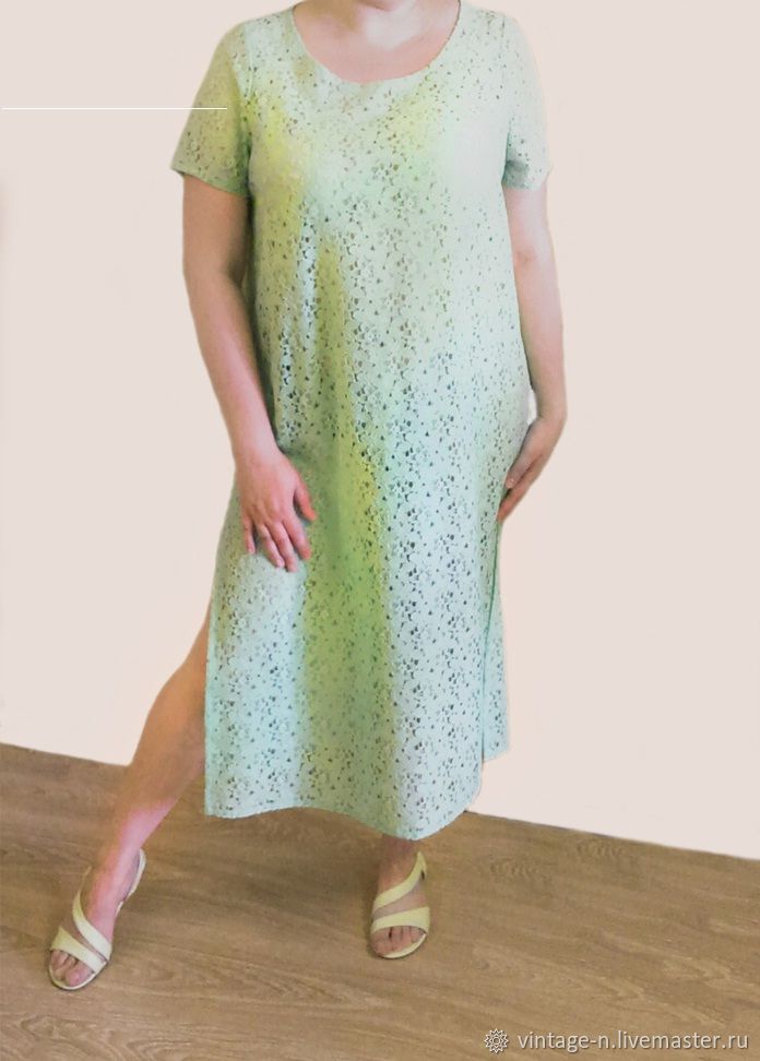 Туника-платье кружево сочная зелень, Платья, Новосибирск,  Фото №1