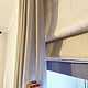 Roman curtain with grey tulle. Roman and roller blinds. Designer-Mart (designer-mart). My Livemaster. Фото №4