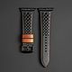 Черный кожаный ремешок с перфорацией для Apple Watch. Ремешок для часов. TKACHCRAFT | Изделия из кожи. Интернет-магазин Ярмарка Мастеров.  Фото №2