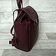 Women's leather backpack with cord burgundy. Backpacks. Munaleather. Online shopping on My Livemaster.  Фото №2