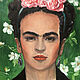 Frida Kahlo, oil portrait on canvas. Pictures. myfoxyart (MyFoxyArt). Online shopping on My Livemaster.  Фото №2