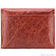 Folder for documents, Linda (red antique). Classic Bag. Russian leather Guild. Online shopping on My Livemaster.  Фото №2