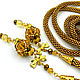 Lariat 'Mischievous ray', gold color, string of beads. Lariats. Beaded jewelry. My Livemaster. Фото №4