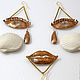 Серьги из меди Lips. Серьги классические. YuMorJewelry. Ярмарка Мастеров.  Фото №5