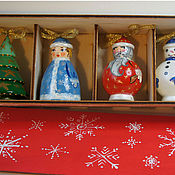 Сувениры и подарки handmade. Livemaster - original item A set of Christmas wooden toys. Christmas toys.. Handmade.