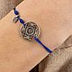 Yantra Ganesha Bracelet, 925 silver. Bracelet thread. Amorem. Online shopping on My Livemaster.  Фото №2