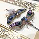 Brooch-pin: Brooch dragonfly blue and gold. Brooches. Ludmila (Ludmila-biser) (Ludmila-biser). My Livemaster. Фото №6