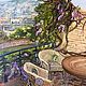 Order Oil painting Italy Beautiful Wisteria. Painting landscape with flowers. sharaeva-elena. Livemaster. . Pictures Фото №3
