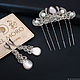 Comb for the bride with mother-of-pearl under silver 'White lace' 2. Comb. Del-moro. Online shopping on My Livemaster.  Фото №2
