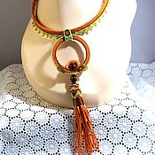 Украшения handmade. Livemaster - original item Necklace: Bright, positive macrame necklace 
